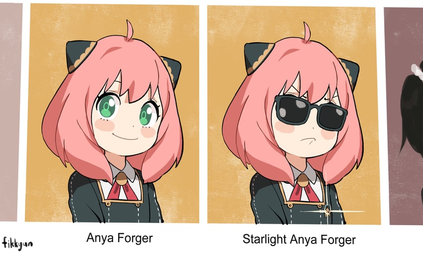 anya and becky blackbell (spy x family) drawn by fikkyun
