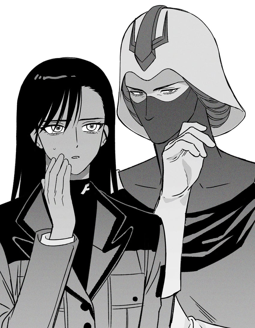 nyaan and kycilia zabi (gundam and 1 more) drawn by scream373