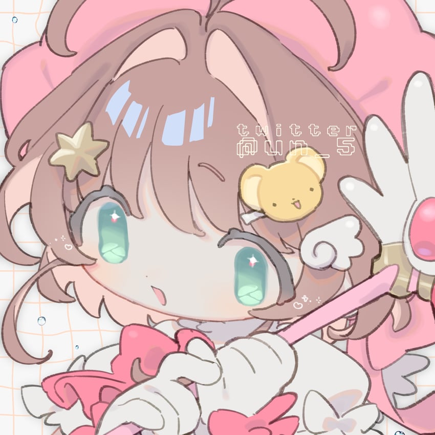 kinomoto sakura and kero (cardcaptor sakura) drawn by tendoshi