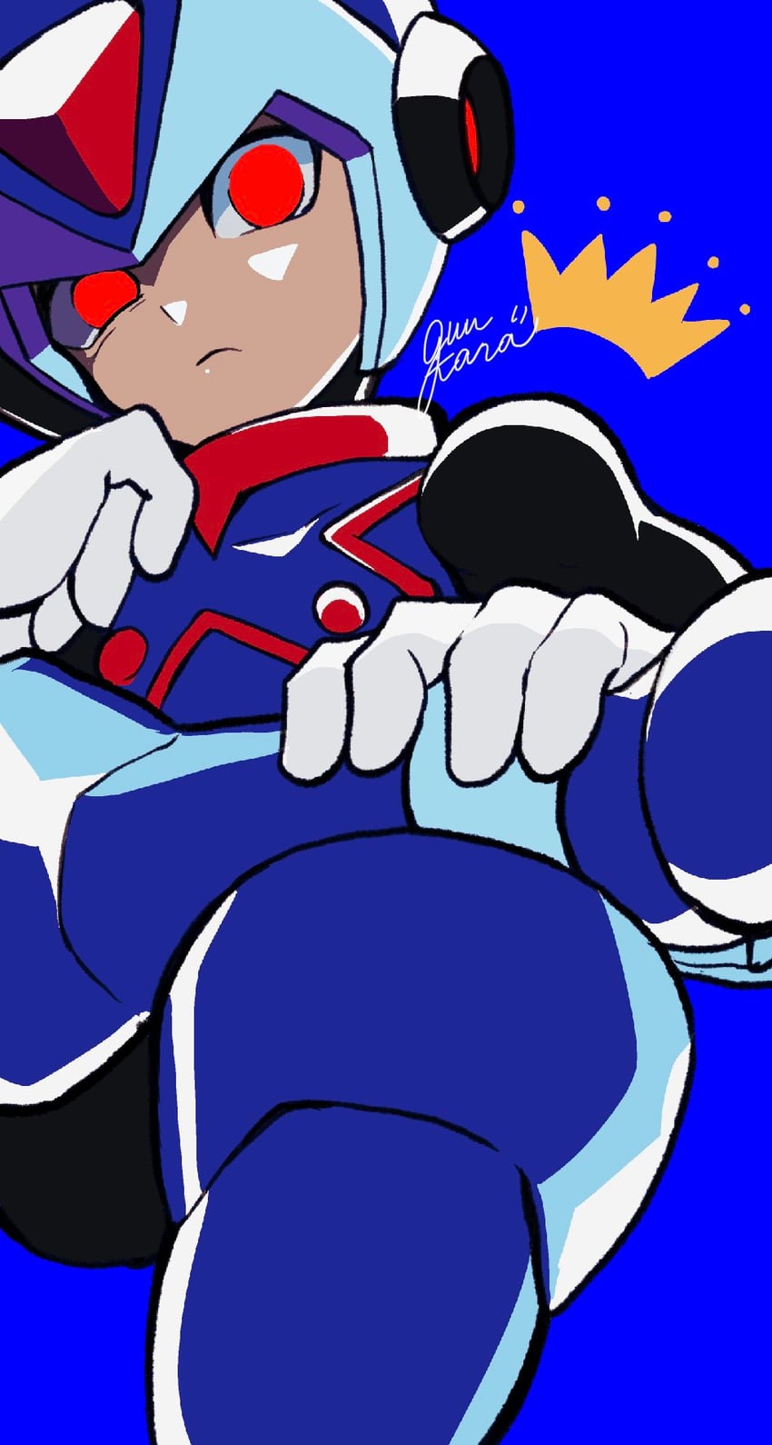 copy x (mega man and 1 more) drawn by guutara