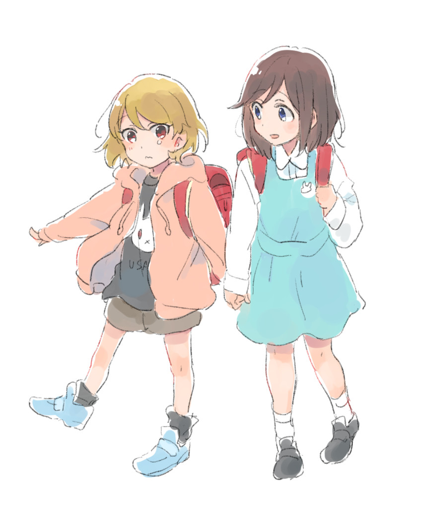 yuikawa haruko and izuka ryou (furidashi ni ochiru!) drawn by musshu_(omu001)