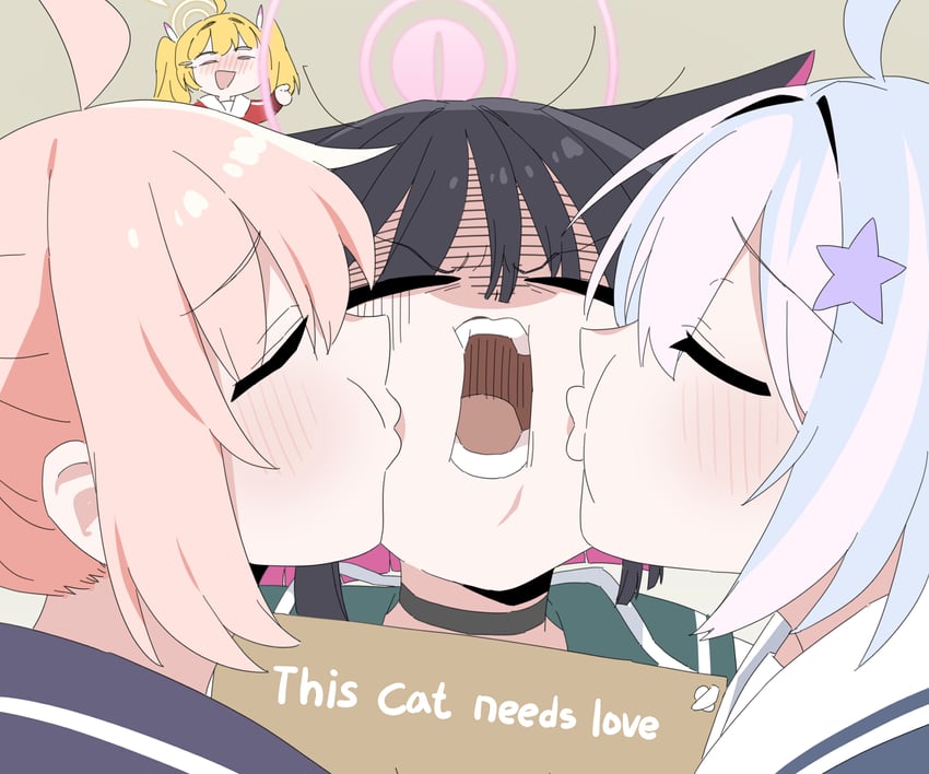 kazusa, natsu, yoshimi, and reisa (blue archive) drawn by b.t._(boob_tong)