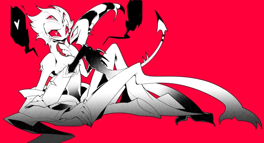 blitzo and stolas (helluva boss) drawn by zhu_xing_pupupu