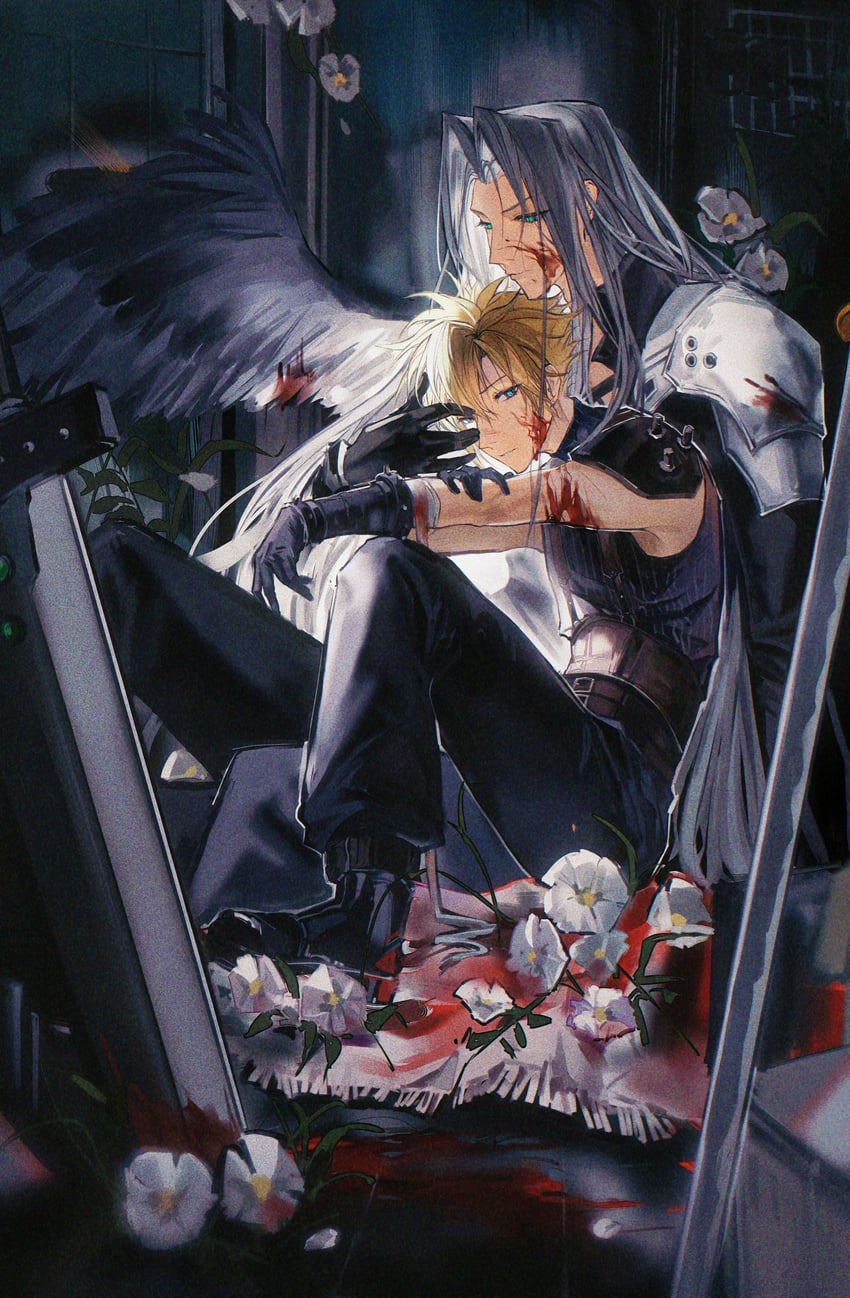 cloud strife and sephiroth (final fantasy and 1 more) drawn by whoa_fuwa