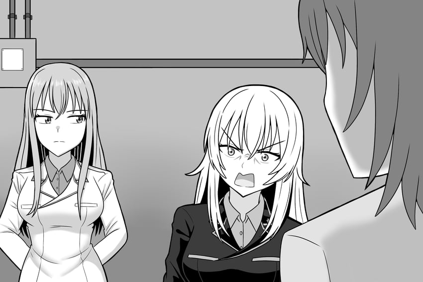 itsumi erika and sheska (girls und panzer and 1 more) drawn by kuroumikei