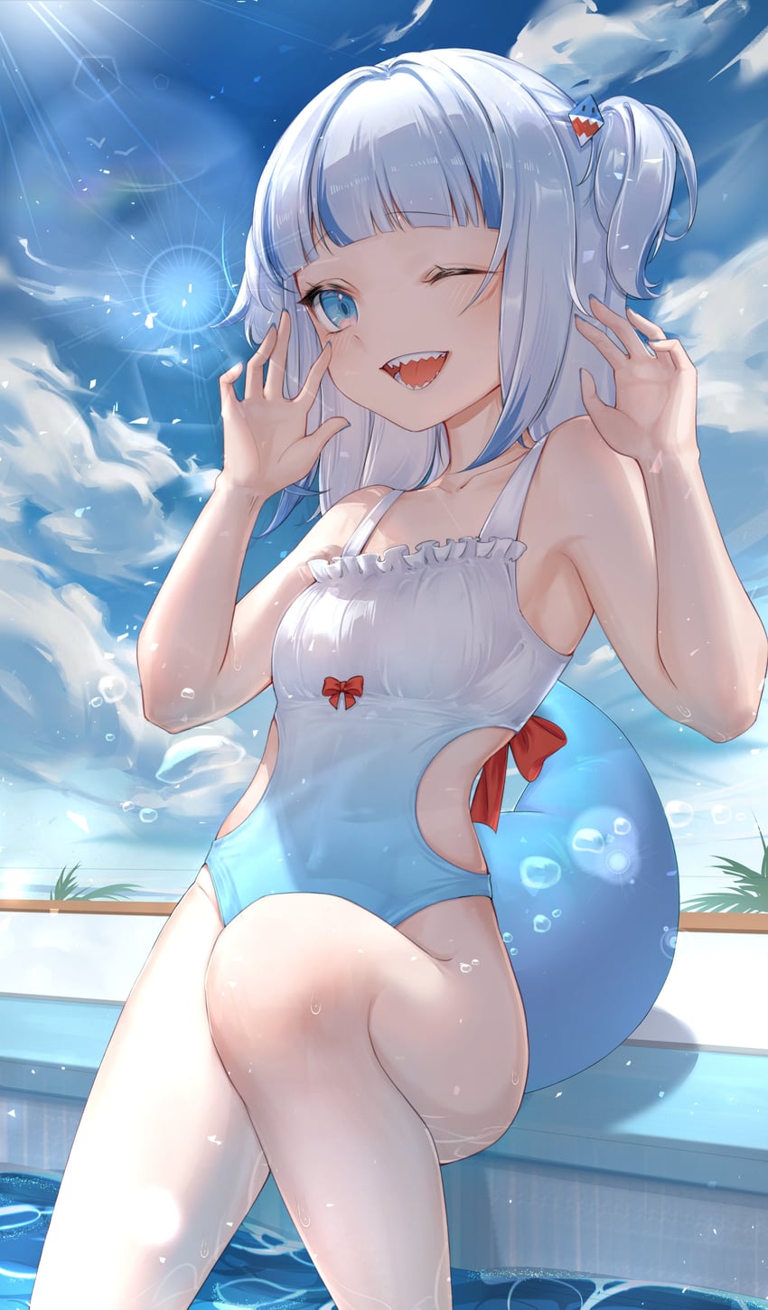 gawr gura (hololive and 1 more) drawn by yuenillus