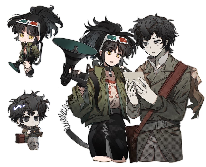 an-an lee and click (reverse:1999) drawn by jinzhi_jiamei