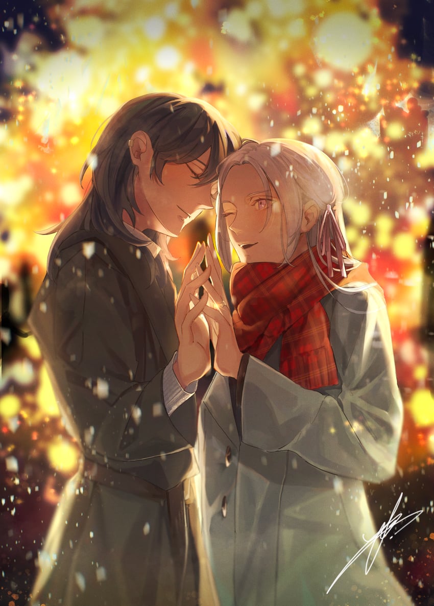 female byleth and edelgard von hresvelg (fire emblem and 1 more) drawn by toho10min