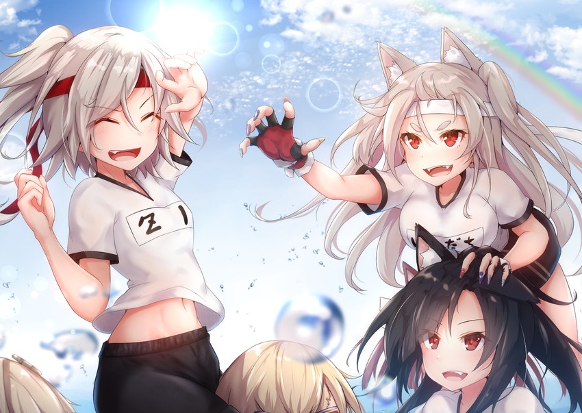 yuudachi, shigure, and z1 leberecht maass (azur lane) drawn by baileys_(tranquillity650)