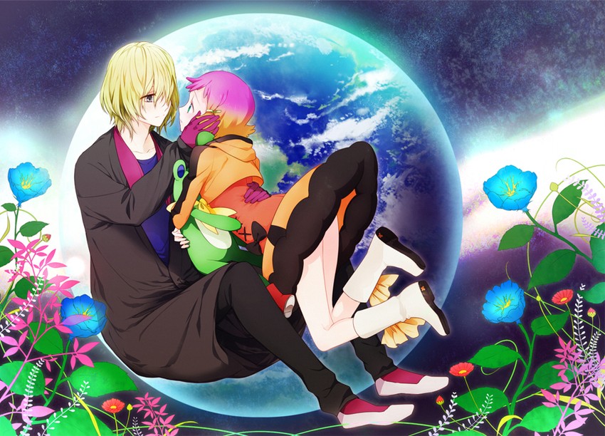 yunoha thrul and jin musou (aquarion and 1 more) drawn by saku_(pixiv526117)