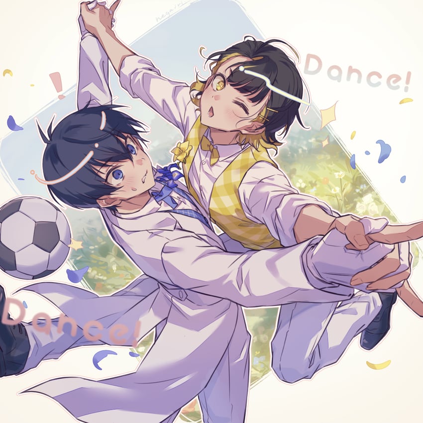 isagi yoichi and bachira meguru (blue lock) drawn by negairi