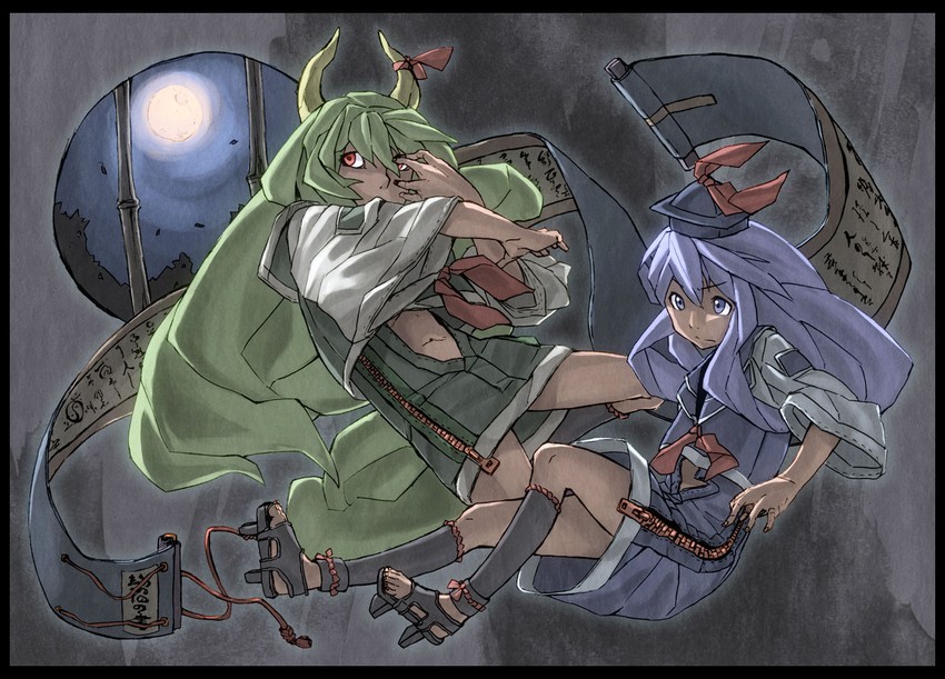 kamishirasawa keine and ex-keine (touhou) drawn by numa_(minus_4k)