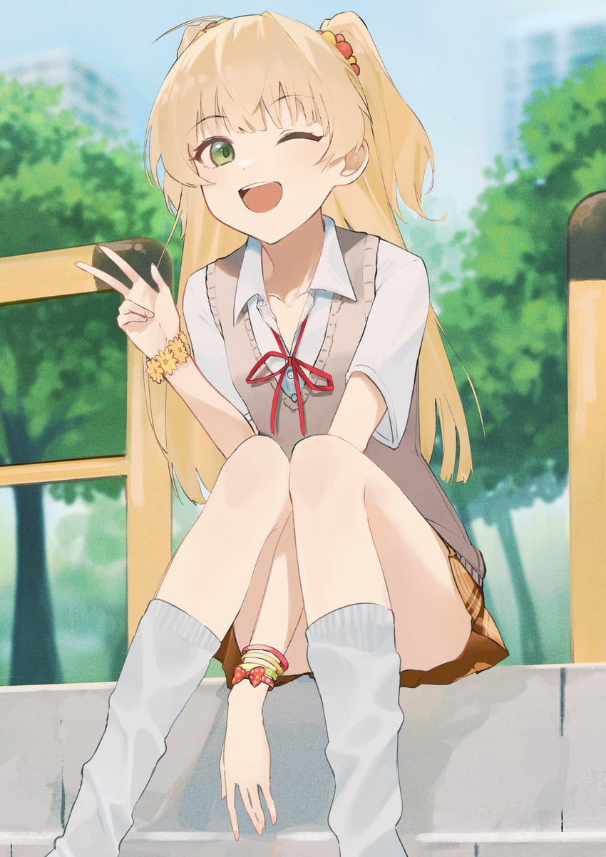 jougasaki rika (idolmaster and 1 more) drawn by kurobeko_(kur0bek0)
