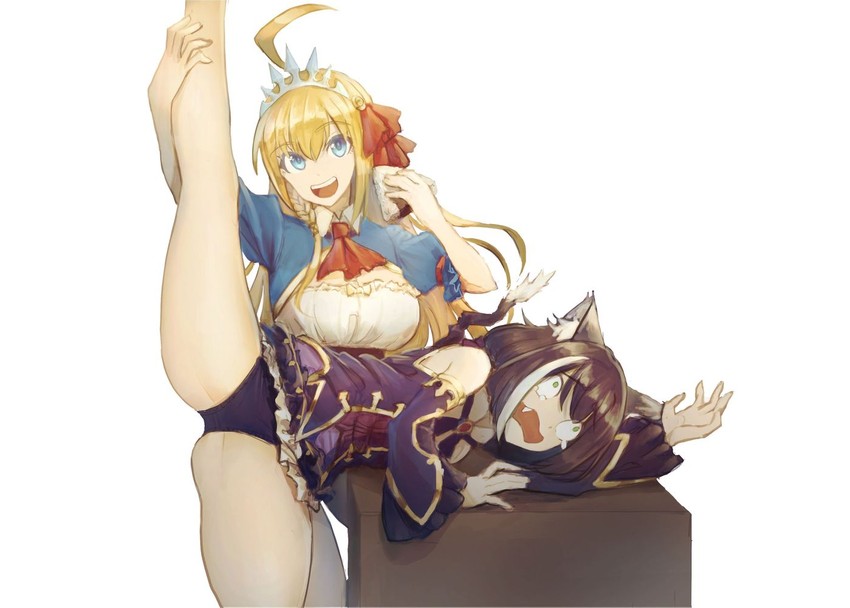 karyl and pecorine (princess connect!) drawn by apoidea