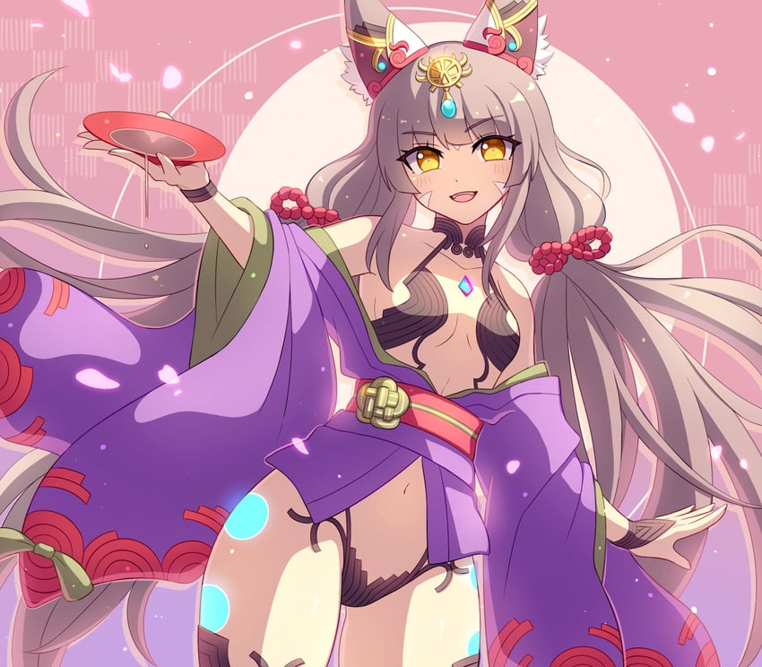 shuten douji and nia (fate and 3 more) drawn by enni