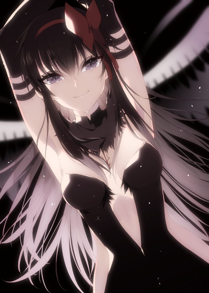 akemi homura and akuma homura (mahou shoujo madoka magica and 1 more) drawn by misteor