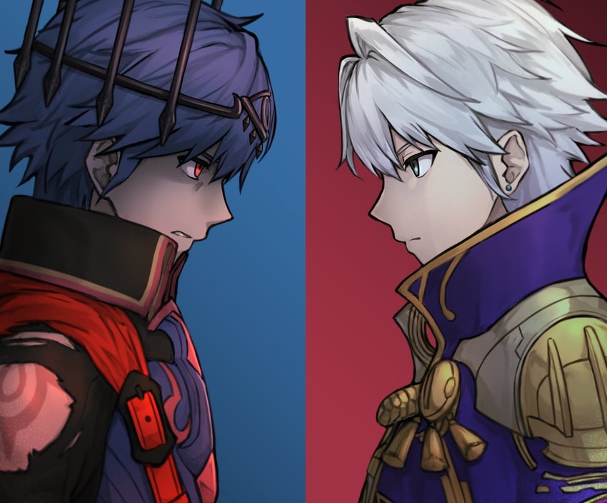 chrom and male robin (fire emblem and 3 more) drawn by zuzu_(ywpd8853)