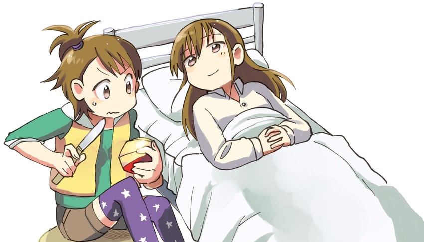 futami mami and futami ami (idolmaster) drawn by hachi_(8bit_canvas)