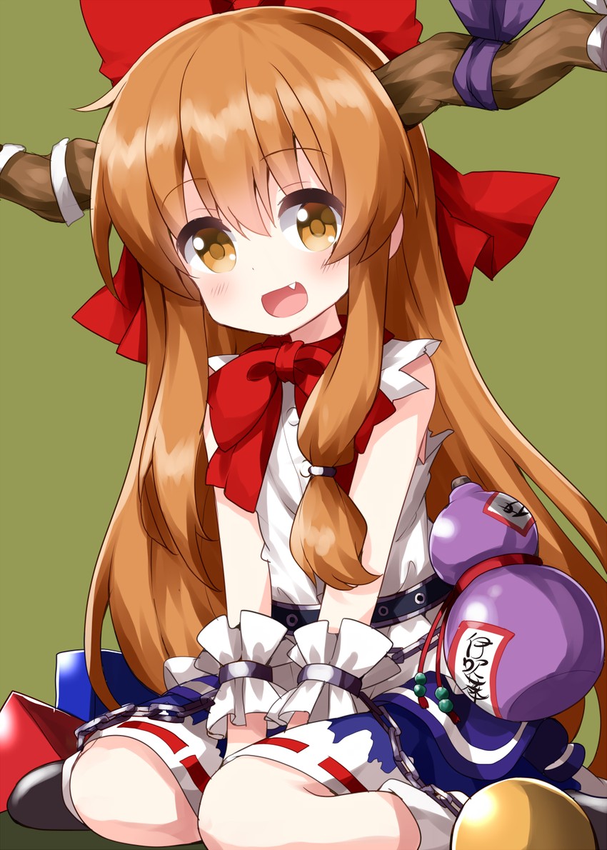ibuki suika (touhou) drawn by ruu_(tksymkw)