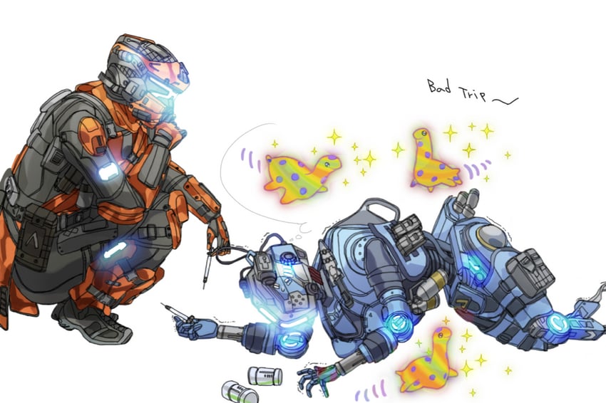 nessie, pilot, grapple pilot, and stim pilot (titanfall and 1 more) drawn by kotone_a