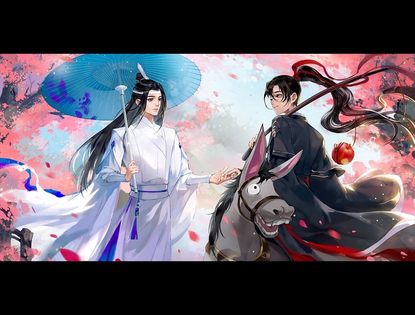 wei wuxian and lan wangji (modao zushi) drawn by ye_dian_pikaqiu