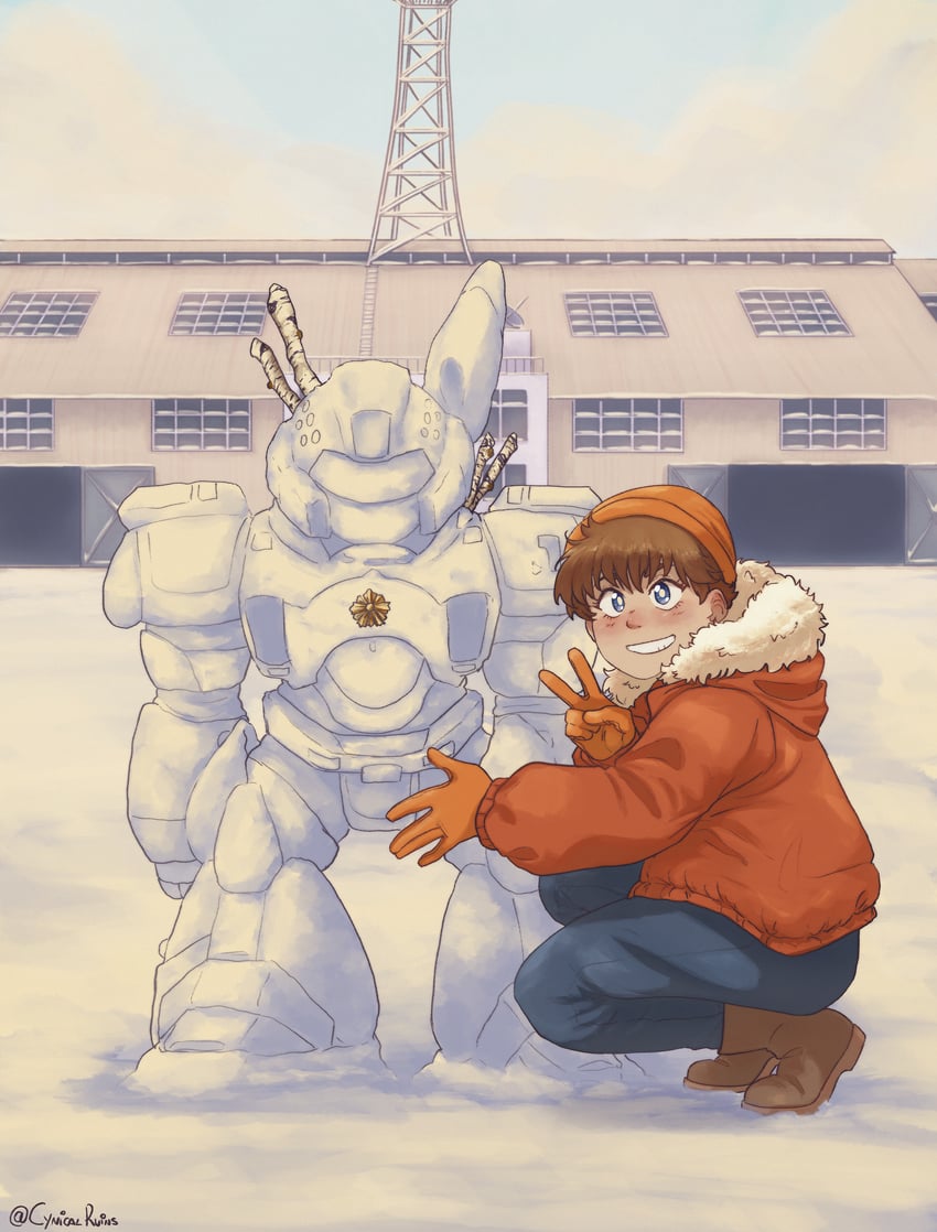 izumi noa and av-98 ingram (kidou keisatsu patlabor) drawn by aurora_(cynicalruins)