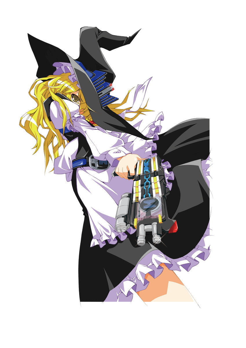 kirisame marisa and kamen rider diend (touhou and 2 more) drawn by kagura_takeshi
