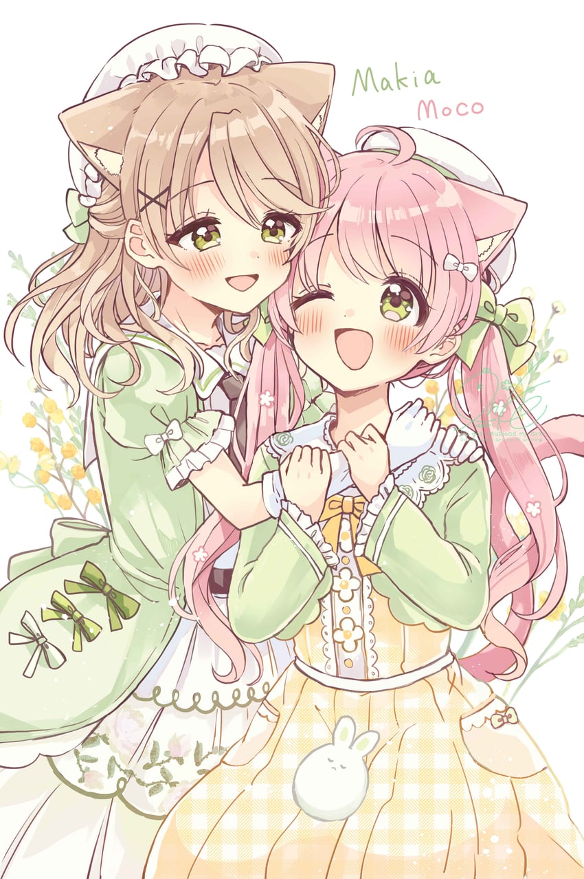 moco and makia (fushigi na neko no machi meltier) drawn by sakura_oriko