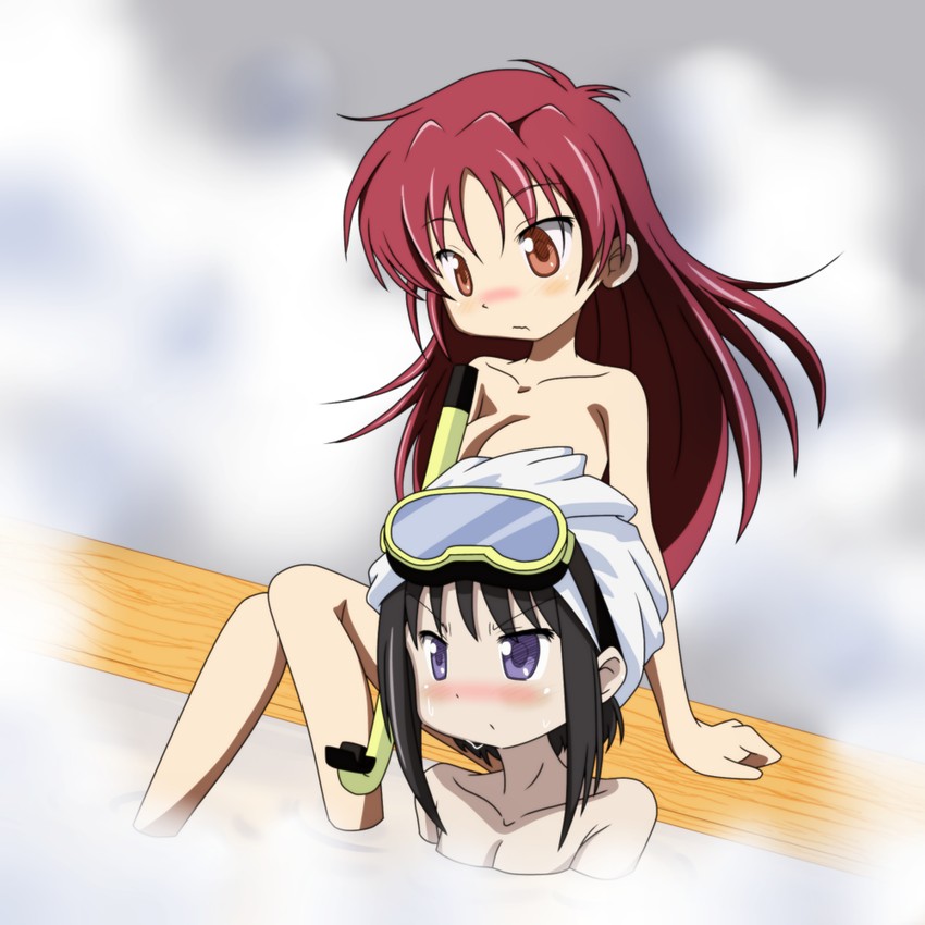 akemi homura and sakura kyoko (mahou shoujo madoka magica) drawn by mizushima_(p201112)