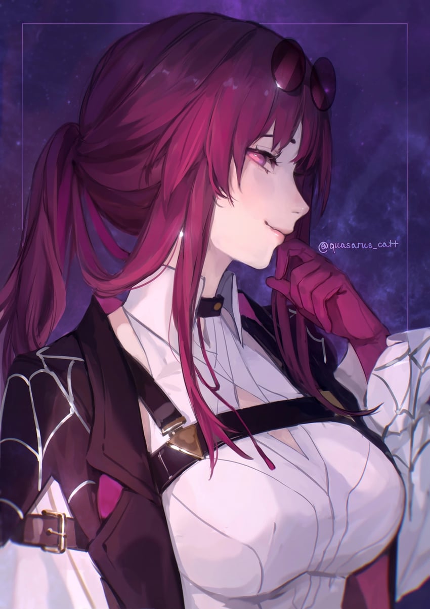 kafka (honkai and 1 more) drawn by quasarus_catt