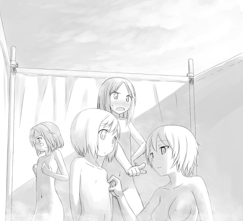 kanno naoe, waltrud krupinski, edytha rossmann, and ursula hartmann (world witches series and 2 more) drawn by kinniku_tarou