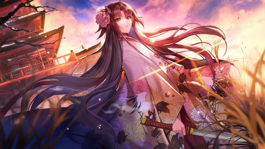 ryougi shiki and void shiki (fate and 2 more) drawn by kernel_killer