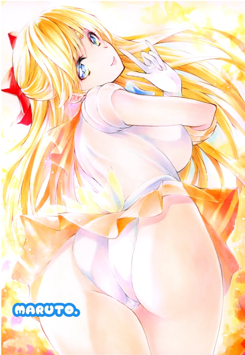 aino minako and sailor venus (bishoujo senshi sailor moon) drawn by maruto_(marutohonpo)