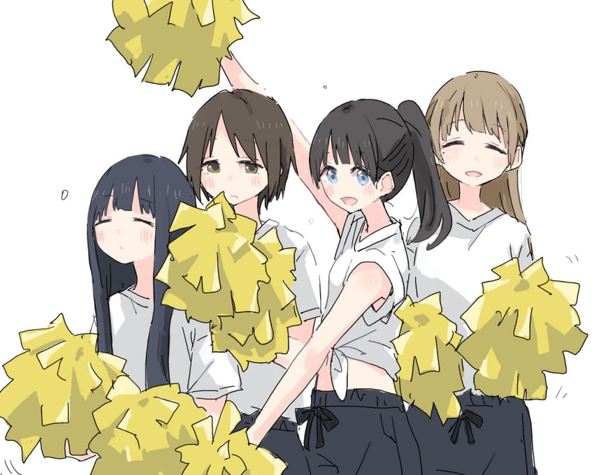 akebi komichi, tanigawa kei, kamimoku neko, and nawashiro yasuko (akebi-chan no serafuku) drawn by shiroshi_(denpa_eshidan)