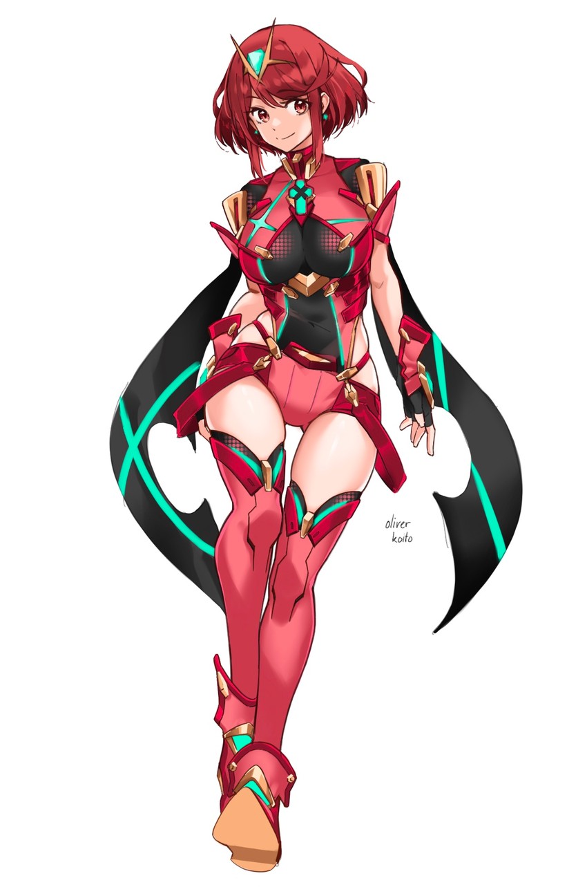 pyra (xenoblade chronicles and 1 more) drawn by oliver_koito