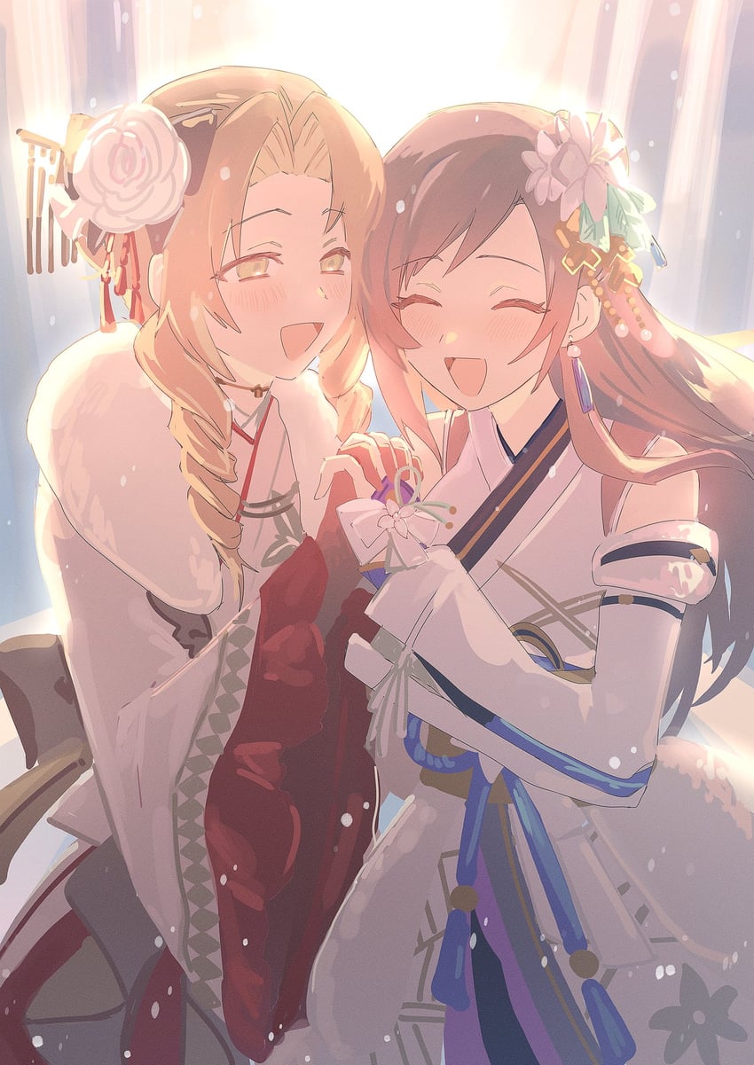 tifa lockhart and aerith gainsborough (final fantasy and 2 more) drawn by keiseki1