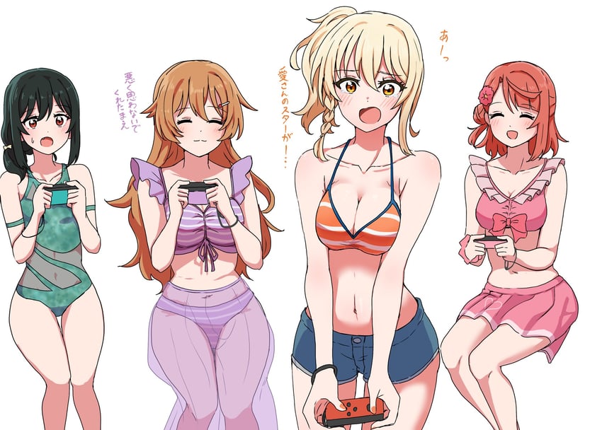 uehara ayumu, miyashita ai, konoe kanata, and mifune shioriko (love live! and 1 more) drawn by taiyakippassion