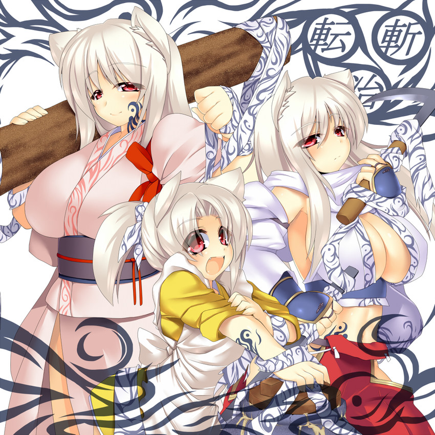 kamaitachi nasu, kamaitachi taka, and kamaitachi fuji (original) drawn by rei_shabu