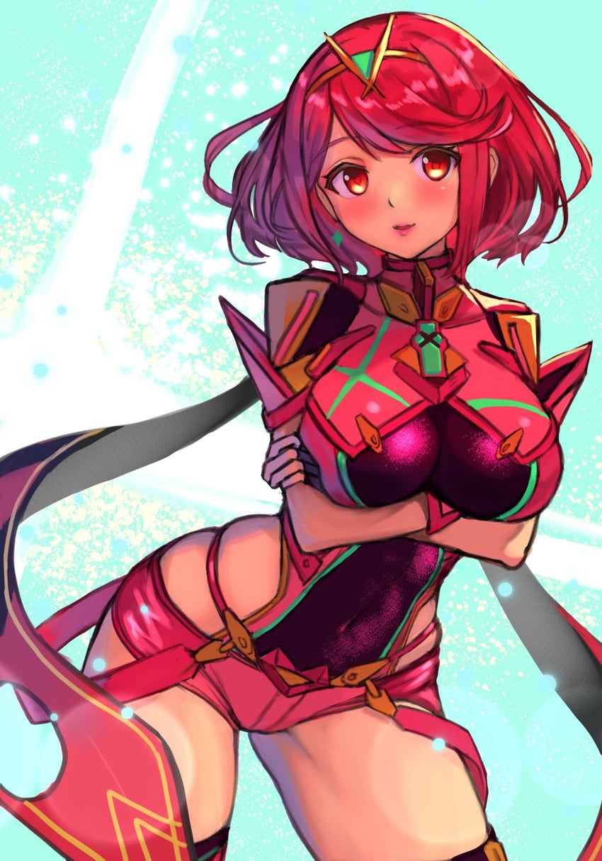 pyra (xenoblade chronicles and 1 more) drawn by r123