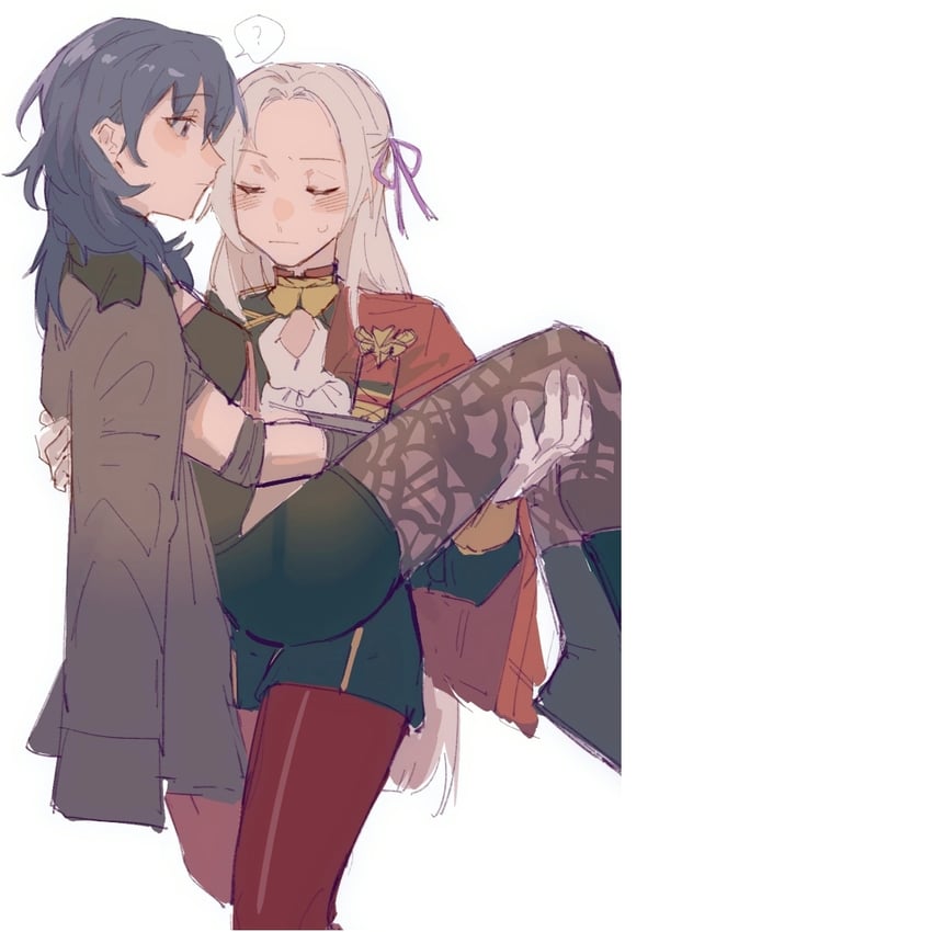 female byleth and edelgard von hresvelg (fire emblem and 1 more) drawn by lingyi
