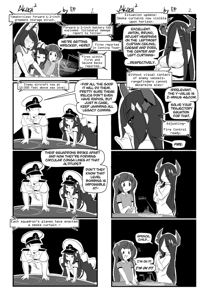 musashi, friedrich der grosse, amagi-chan, akagi-chan, and spence (azur lane) drawn by ethan_forsythe