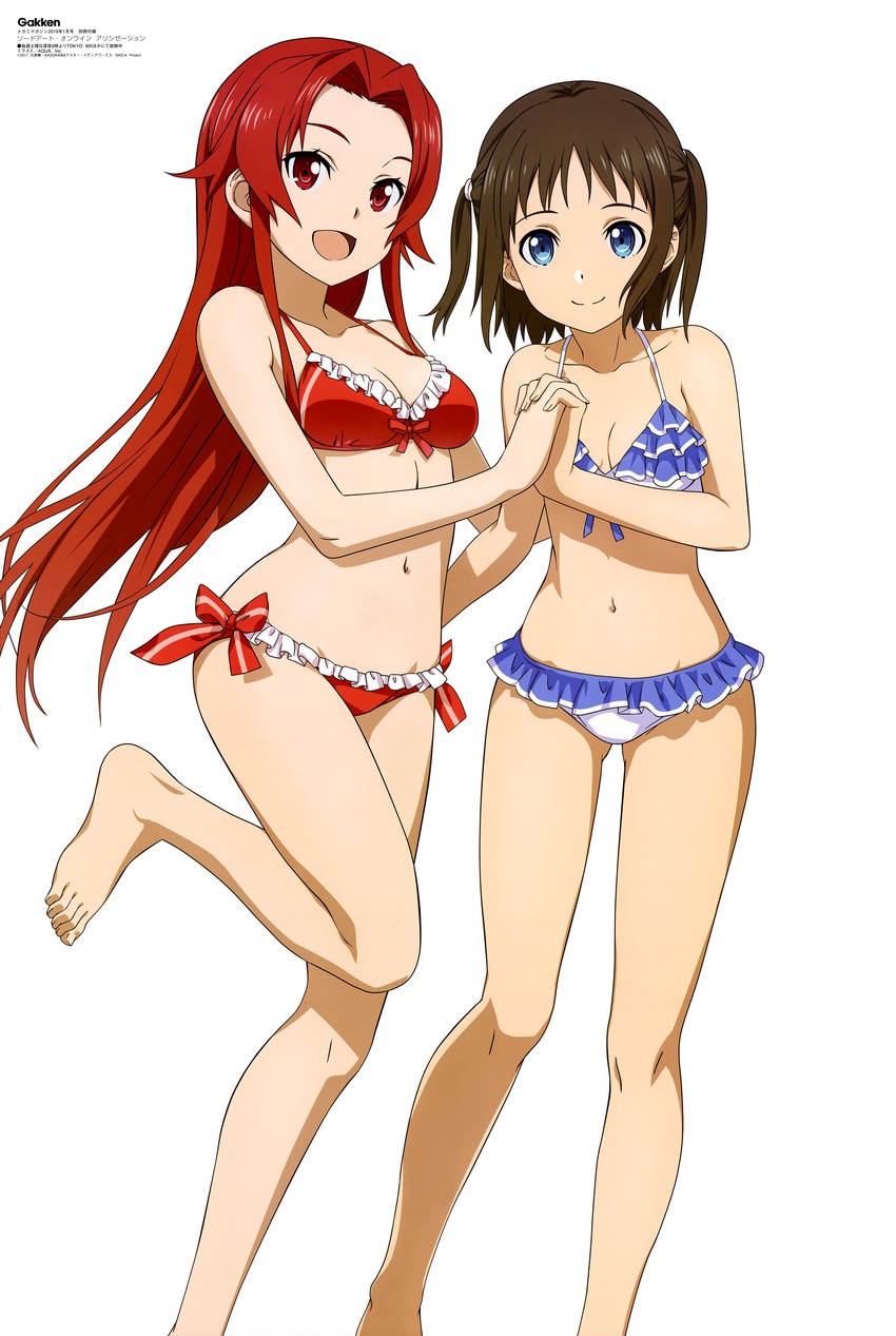 ronye arabel and tiese schtrinen (sword art online and 2 more) drawn by aquastar_inc.