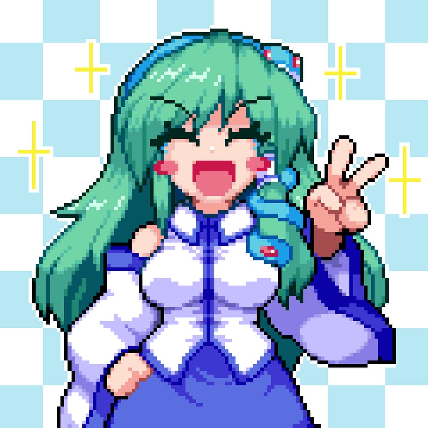 kochiya sanae (touhou) drawn by sorehodoh and souki_lankni
