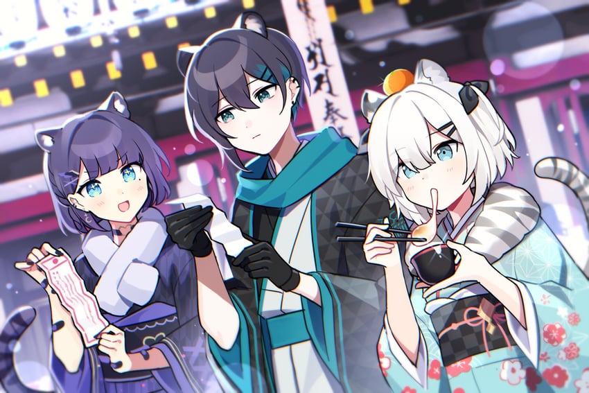 ars almal, mayuzumi kai, and aiba uiha (nijisanji) drawn by waka_(wk4444)