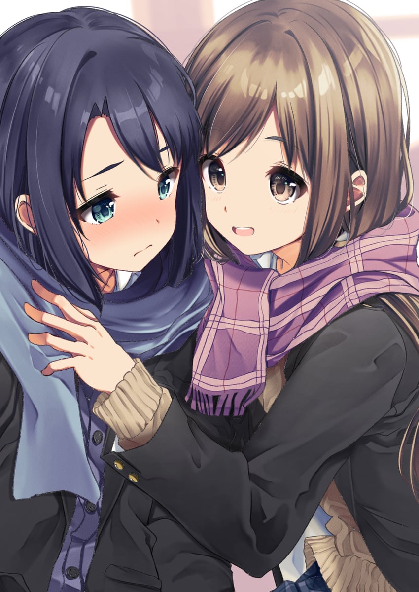 adachi sakura and shimamura hougetsu (adachi to shimamura) drawn by mad_(hazukiken)