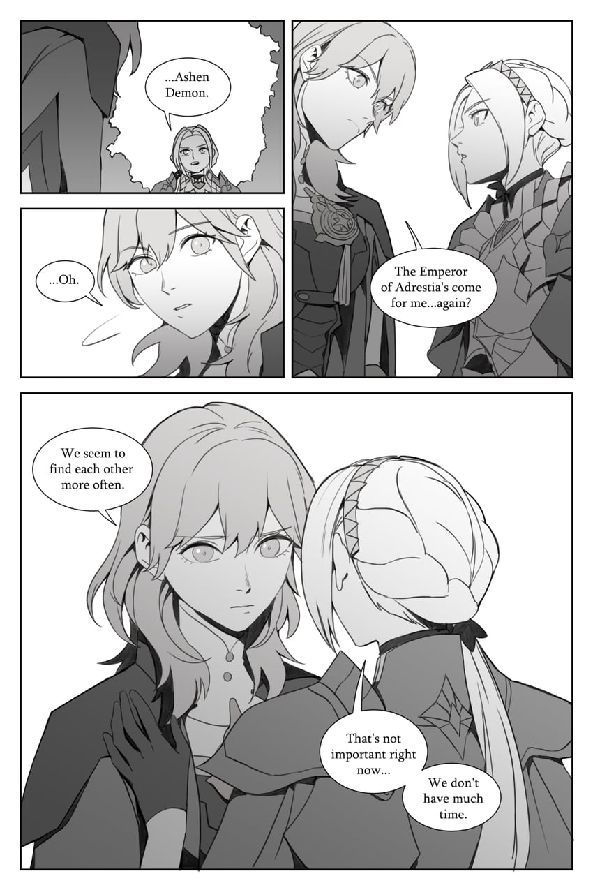 female byleth and edelgard von hresvelg (fire emblem and 2 more) drawn by radiostarkiller