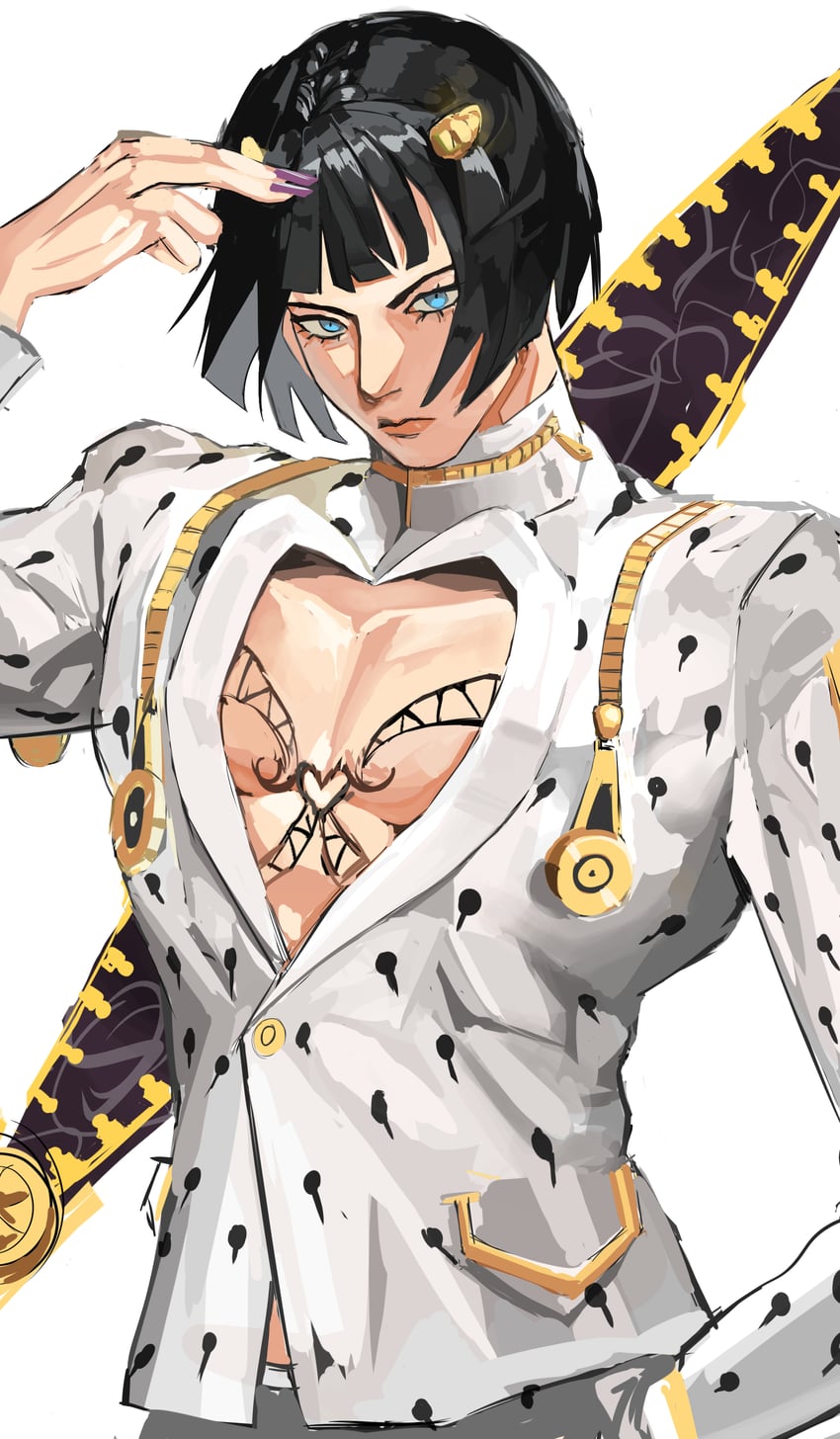 bruno bucciarati (jojo no kimyou na bouken and 1 more) drawn by 13u_jjba00p