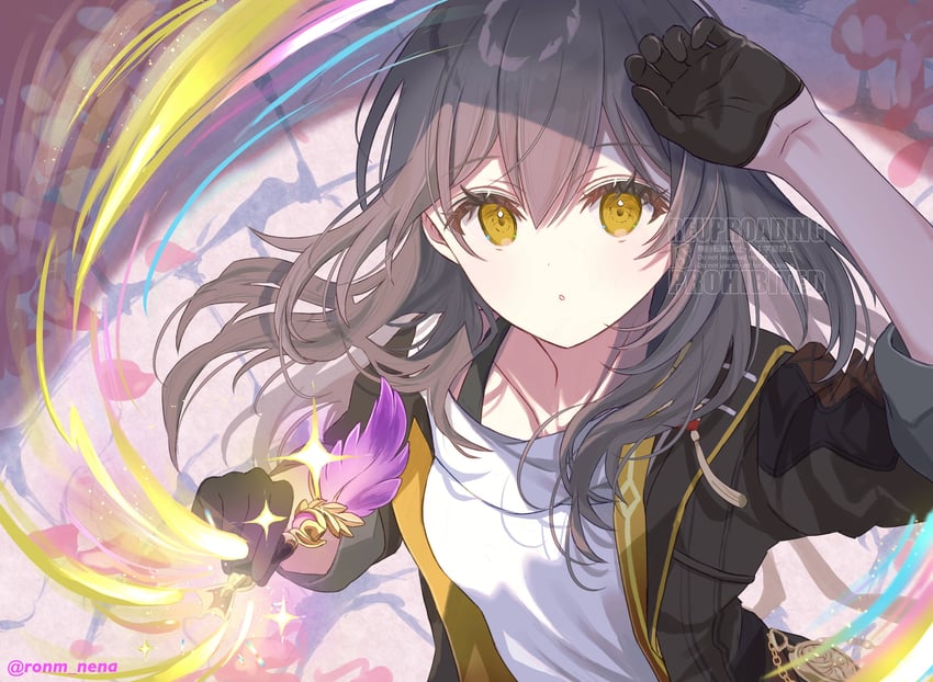 trailblazer and stelle (honkai and 1 more) drawn by yuma_(mron_322)