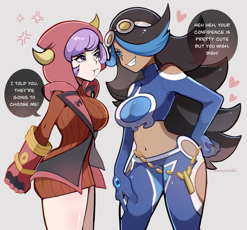 courtney and shelly (pokemon and 1 more) drawn by touyarokii