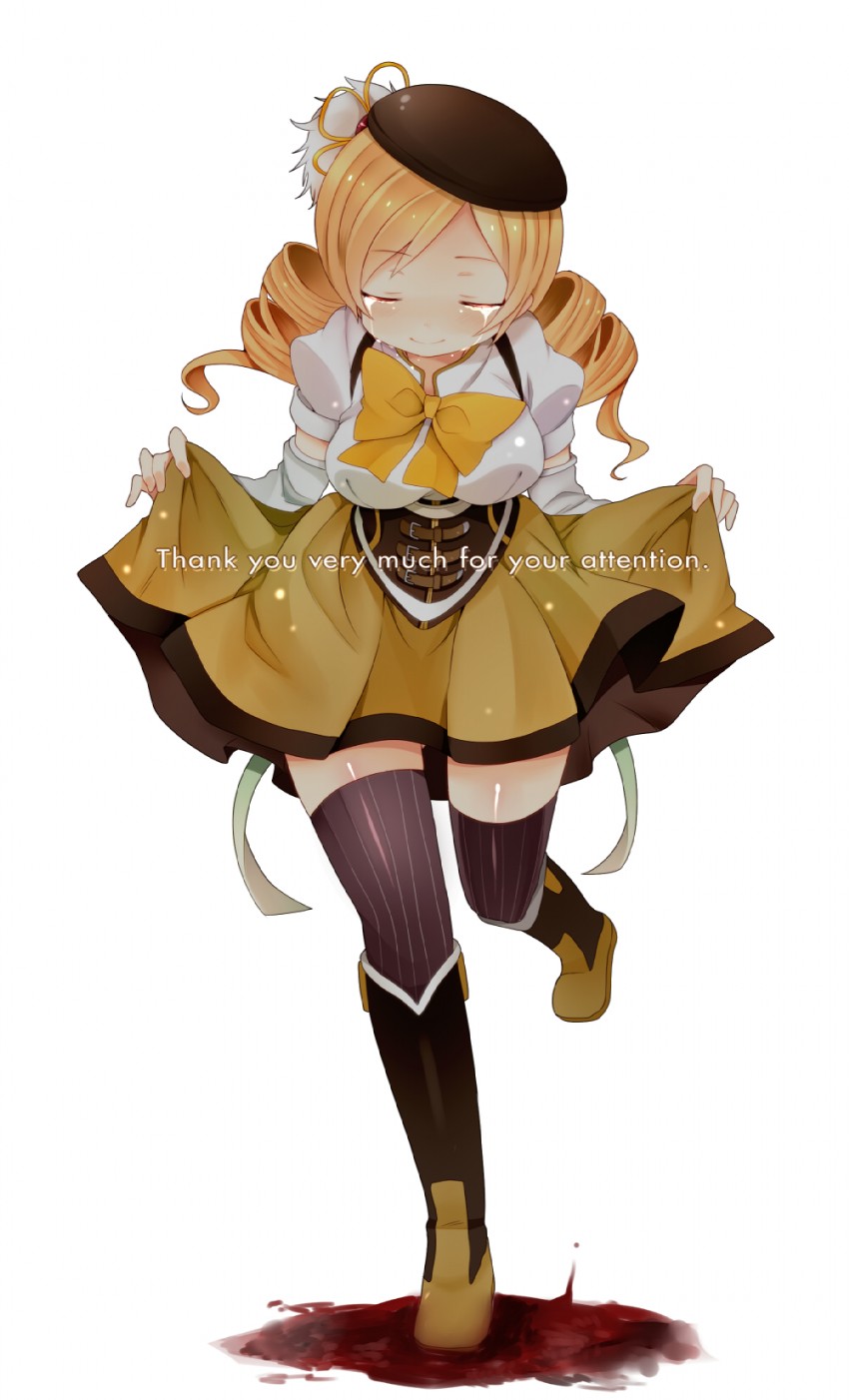 tomoe mami (mahou shoujo madoka magica) drawn by tsukudani_norio